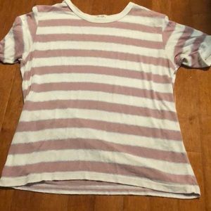 Pacsun pink and white striped shirt